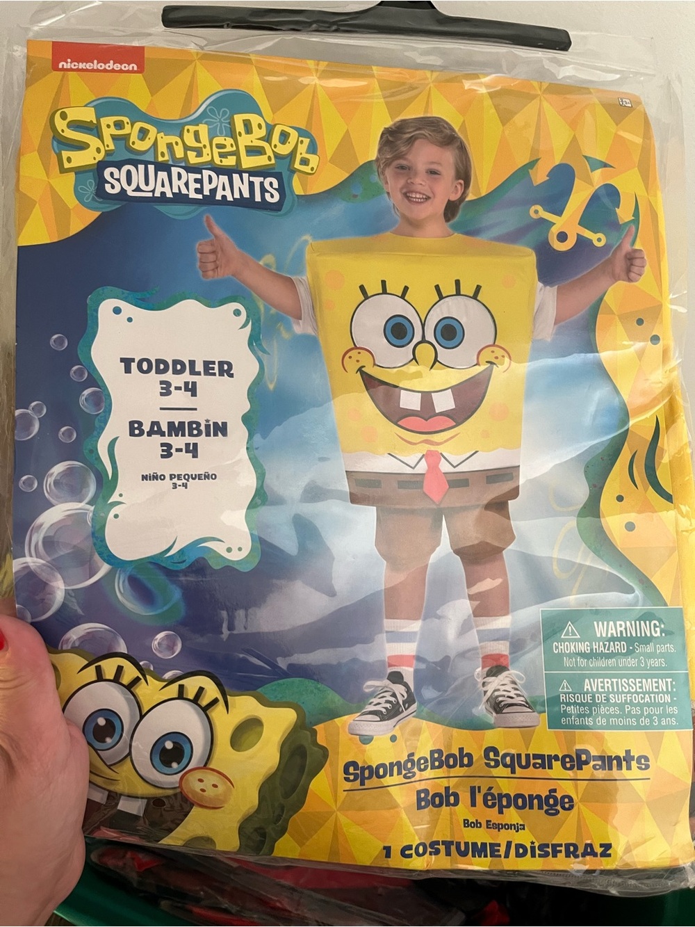 Nickelodeon SpongeBob SquarePants Toddler Costume - Yellow, Brown, White, Blue